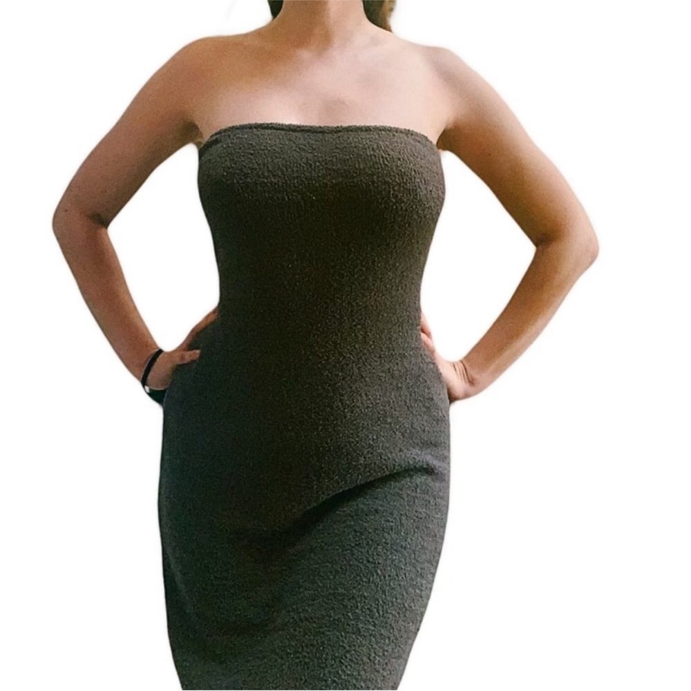 NWT Yitty Dress Pet Me Strapless Maxi Size Medium Black Caviar Convertible